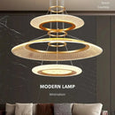 Ljojo Luxury LED Chandelier: Modern Villa Pendant Lighting with Artistic Ring Design
