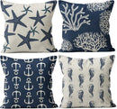 Ljojo Marine Themed Throw Pillow Covers, Home Décor, Sofa Bed Pillowcases 45x45