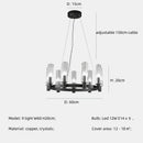 American Retro E14 Crystal Chandelier Pendant Light by Ljojo