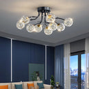 Ljojo LED Glass Ball Chandelier: Luxury Nordic Ceiling Light for Home Decor