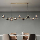Nordic Glass Ball Pendant Lights: Long LED Chandeliers by Ljojo