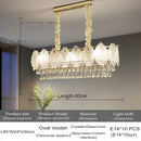 French Crystal Chandelier Luxury Modern Oval Glass Ljojo Ceiling Lamp