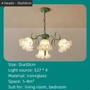 French Garden Green Ceiling Chandelier | Romantic Iron Art Pendant Lamp by Ljojo