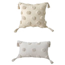 Bohemian Tufted Pillow Cover with Moroccan Embroidery by Ljojo