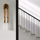Ljojo Metal Wall Lamp in Old Gold Silver Black with G9 Bulb and White Acrylic