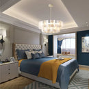Ljojo LED Chandelier: Luxe Fingerprint Design for Living Room, Bedroom, Villa & Hotel Lobby