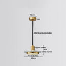 Ljojo Marble Copper LED Pendant Light - Modern Living Room Chandelier