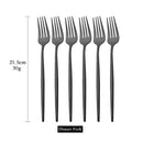 Ljojo Mirror Stainless Steel Dinner Fork Set - 6Pcs Flatware Gold Silverware