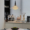Nordic Canopy Shaped Glass LED Pendant Lights Vintage Stylish Chandelier by Ljojo