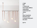 Ljojo Art Deco Dimmable Led Chandelier Lighting Orange Black Glass Bubble Suspension Lamp