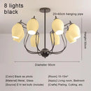 French Vintage Chandelier Hanging Light Pendant Lamp for Living Room Dining Bedroom by Ljojo.