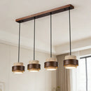Modern Wood LED Pendant Lamp | Minimalist Chandelier Natural Stone | Ljojo Indoor Hanging Lighting