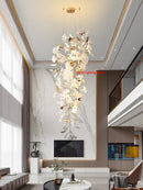 Ceramic Ginkgo Leaf Large Pendant Lamp for Villa Hotel Staircase by Ljojo