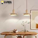 Ljojo Natural Travertine Stone Kitchen Island Pendant Light Japandi LED Ceiling Lamp