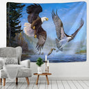 Eagle Sunset Sky Full Wall Tapestry Psychedelic Cloth Rug Home Decor Hanging - Ljojo