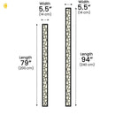 LED Tall Wall Lamp IP65 Aluminum Light Outdoor Garden Sconce by Ljojo