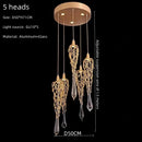Ljojo Luxury Crystal LED Chandelier - Modern Silvery Tree Branch Bedroom Light