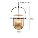 Ljojo Glass Chandelier Vintage Pendant Light for Kitchen Dining Room Bar Bedroom