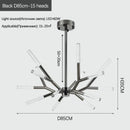 Ljojo LED Chandelier Modern Acrylic Branch Design Elegant Nordic Art Hanging Light
