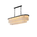 Black Alabaster LED Chandelier by Ljojo - Stylish Lighting for Living & Dining Room