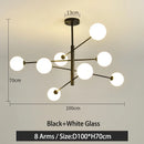 LED Chandelier Black/Gold Modern Pendant Light for Living Room - Ljojo