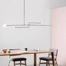 Ljojo Minimalist Geometric Iron Chandelier in Black and Gold