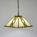 Ljojo Mission Style Stained Glass Pendant Light Fixture for Dining Room & Home Office