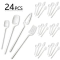 Ljojo 24-Piece Stainless Steel Cutlery Set in Matte Black Finish