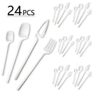 Ljojo 24-Piece Stainless Steel Cutlery Set in Matte Black Finish