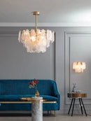 Modern Crystal Glass Chandelier Pendant Light Fixture for Living Room Dining Bedroom by Ljojo