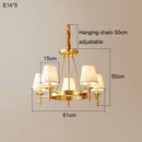 Copper Chandelier French Retro Pendant Lighting | Ljojo