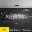 Luxury Modern Crystal Ceiling Chandelier | Silvery Hanging Light for Dining Living Room by Ljojo