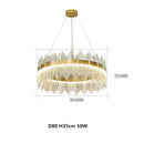 Glass Led Pendant Light Dining Room Chandelier Lustre Metal Suspension Lamp - Ljojo