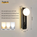 Ljojo LED Wall Lamp Touch Dimming 3-Color Bedroom Sconce