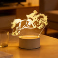 3D Luminous Horse Riding Night Light Home Decoration for Living Room & Bedroom by Ljojo