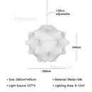 Ljojo Modern Japanese Wabi Sabi Silk Pendant Lights Chandelier for Home Decor