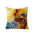 Ljojo Maple Leaf Sunflower Pillowcase for Living Room Bedroom Decor, 45*45cm