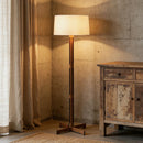 Japanese-style Fabric Lampshade Wood Floor Lamp - Elegant Indoor Lighting by Ljojo