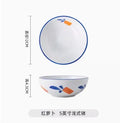 Ljojo 5 Inch Ceramic Bowl Set for Vegetables, Soup, Eggs, Air Fryer, Salad, Noodles