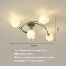 Modern Nordic Cream Chandelier Pendant Light for Living Room Bedroom by Ljojo