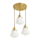 Ljojo 30cm Glass LED Pendant Lights with Copper Socket for Modern Interiors