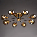 Ljojo Modern Glass Ball Led Chandelier Retro Ceiling Dining Room Bedroom Decoration Lighting