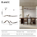 Ljojo Industrial Minimalist Wooden Creative LED Pendant Lights Chandelier for Home Decoration