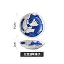 Ljojo Lucky Cat Ceramic Dessert Sauce Dish - Creative Cartoon Design