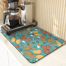 Butterfly Print Table Mat Coaster Set by Ljojo: Kitchen Accessories Absorbent Drying Mat