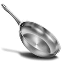 Ljojo 10/12-inch Stainless Steel Frying Pan for Professional Cooking and Kitchen Cookware