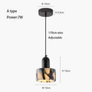 Ljojo Marble Stone Chandelier: Nordic Pendant Light, Small Bedroom Ceiling Lamp