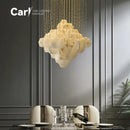 Marble Pendant Light: Modern Minimalist Revolving Staircase Villa - Ljojo