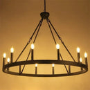 American Country Chandelier Modern Round Led Pendant Lights by Ljojo for Kitchen Living Room Stair Decoration
