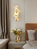 Ljojo Modern Acrylic Gold/Black LED Wall Sconce for Home Decor & Interior Lighting.